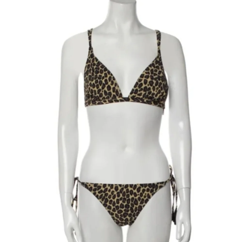 Michael Kors Collection 2-Piece Animal-Print Bikini Set size 10